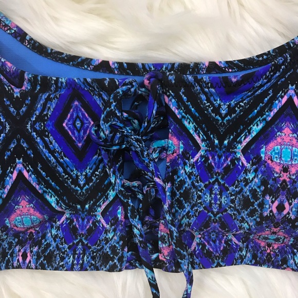 RAISINS BLUE PRINT BIKINI TOP SIZE MED… - Picture 3 of 7